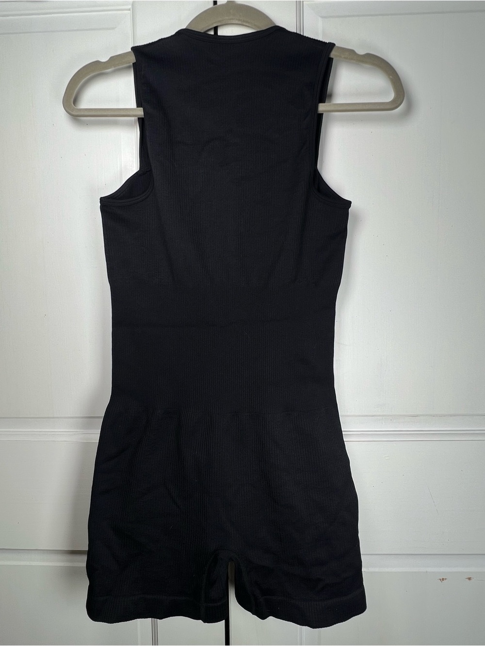 OQQ Square Neck Sleeveless Seamless Romper Ribbed Black Sz Medium - Picture 6 of 7